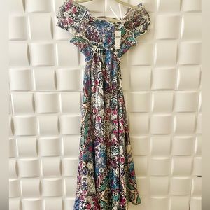 Anthropologie Smocked Gauze Criss-Cross Dress size XXS New w/ tags - cotton